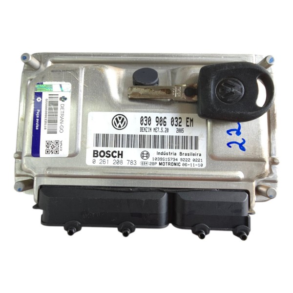 Modulo Central Injeção Chave Vw Gol Flex 1.0 8v 2005 A 2010