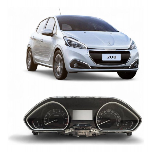 Painel Instrumento Peugeot 208 1.6 2016 2017 2018 2019 2020 Preto