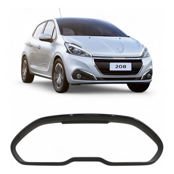 Moldura Painel Instrumento Peugeot 208 2016 2017 2018 A 2020 Preto