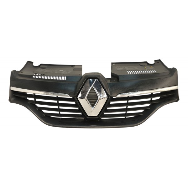 Grade Dianteira Renault Sandero Logan 2015 2016 2017 A 2019 Preto Brilhante